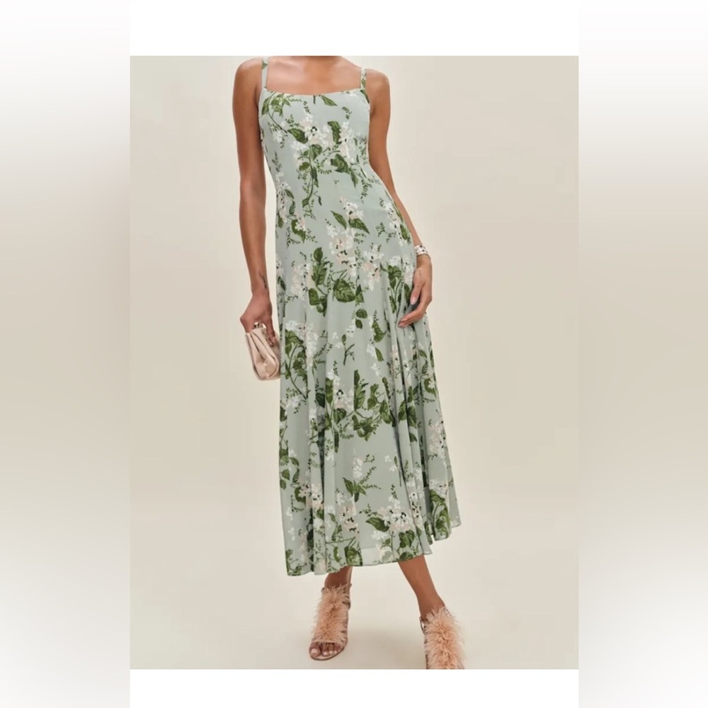 Floral Green Maxi Dress